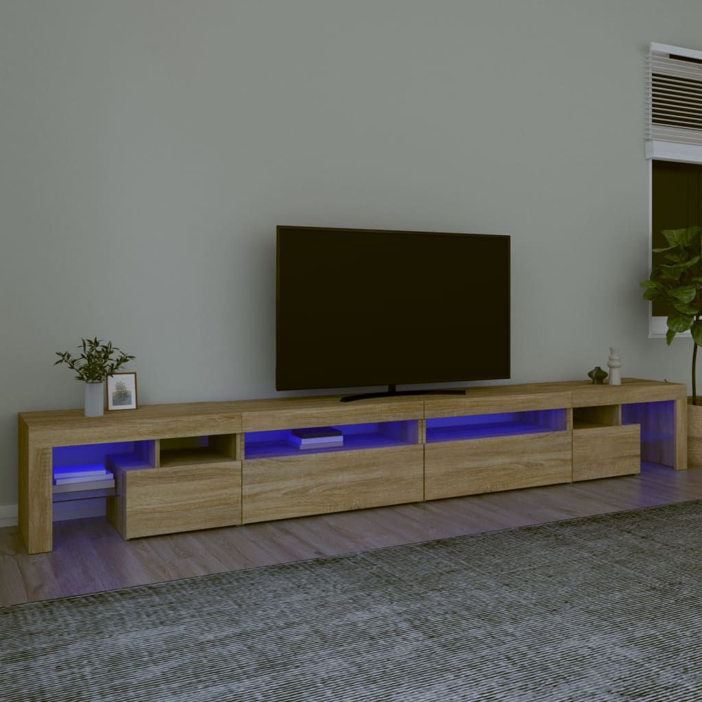 vidaXL TV skříňka s LED osvětlením sonoma dub 290 x 36