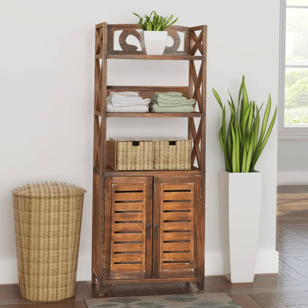 vidaXL 242690 Bathroom Cabinet ''Albuquerque'' Wood Brown 46x24x117