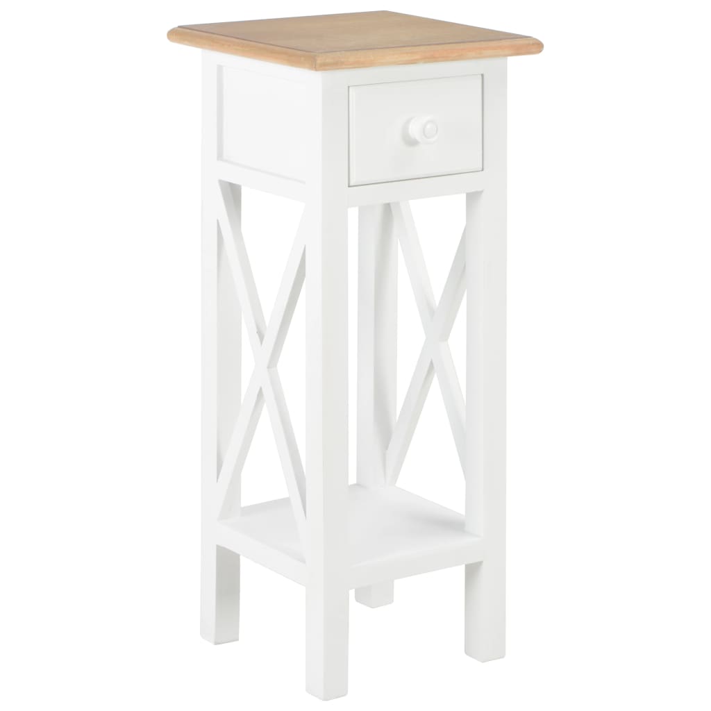 vidaXL 280057 Side Table White 27x27x65