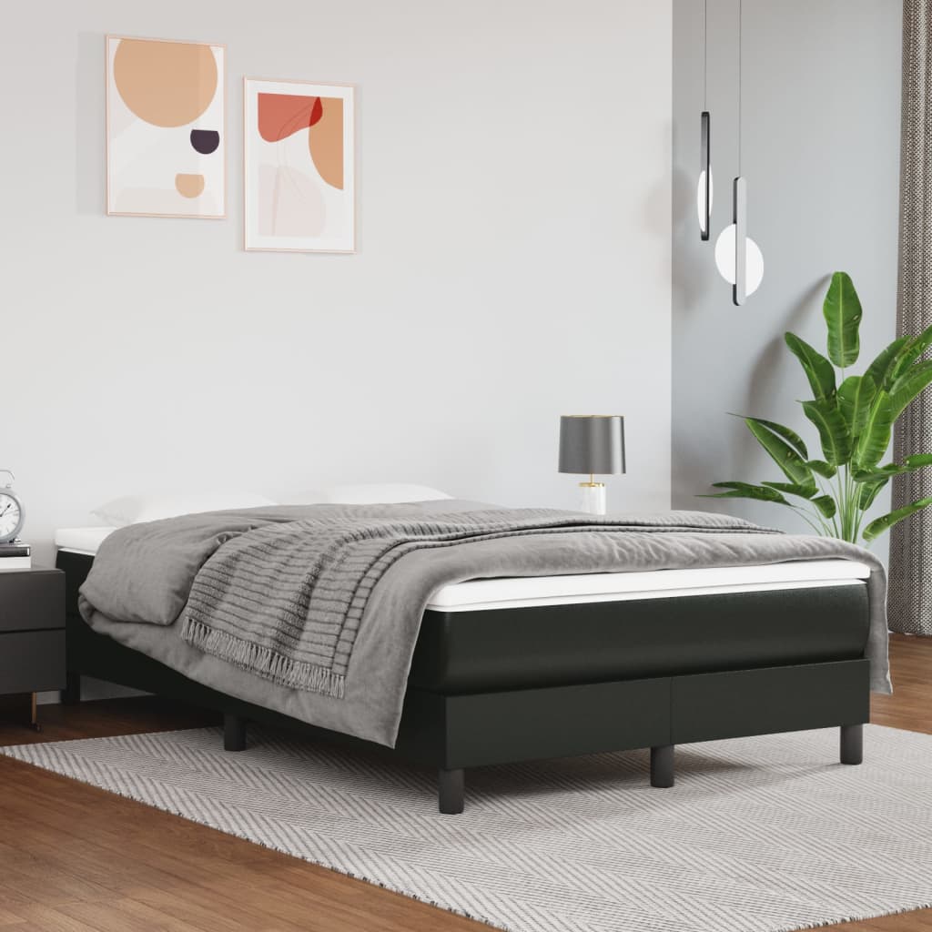 vidaXL Box spring postel černá 120 x 200 cm umělá kůže