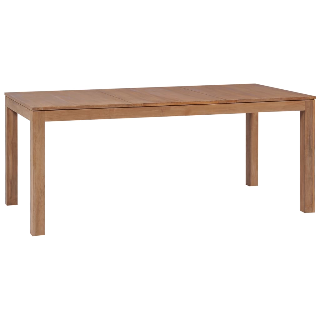 vidaXL Jídelní stůl masivní teak s přírodním povrchem 180 x 90 x 76 cm