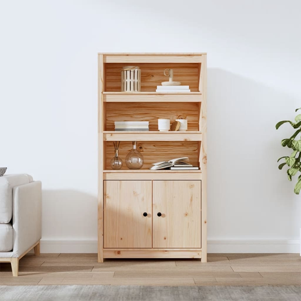 vidaXL Skříň highboard 80 x 35 x 154 cm masivní borové dřevo