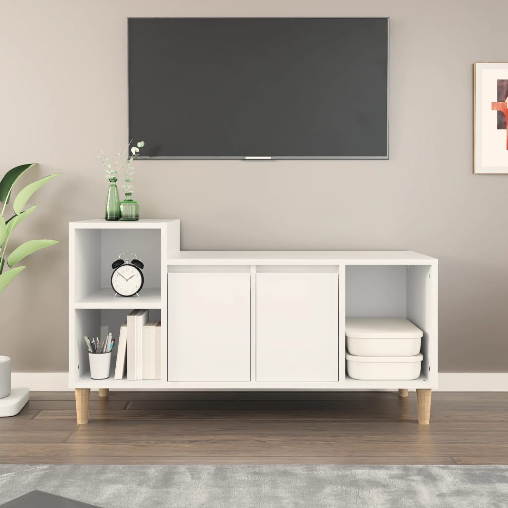 vidaXL TV skříňka bílá 100x35x55 cm kompozitní dřevo