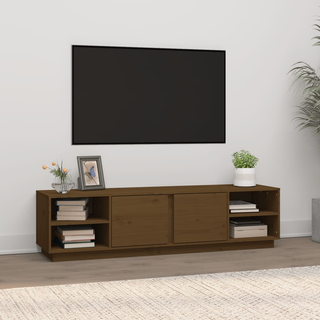 vidaXL TV skříňka medově hnědá 156 x 40 x 40 cm masivní borové dřevo