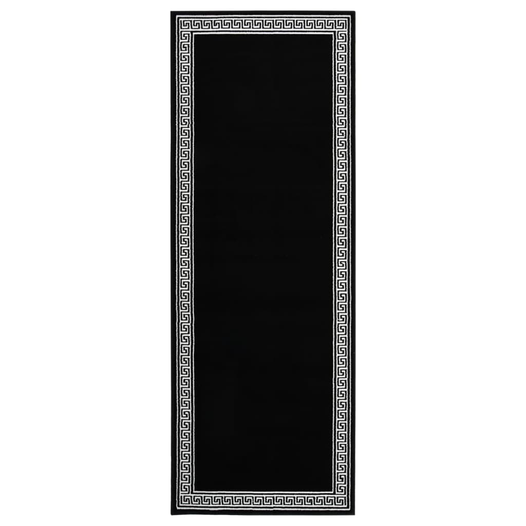 vidaXL Běhoun BCF černý se vzorem 100 x 250 cm
