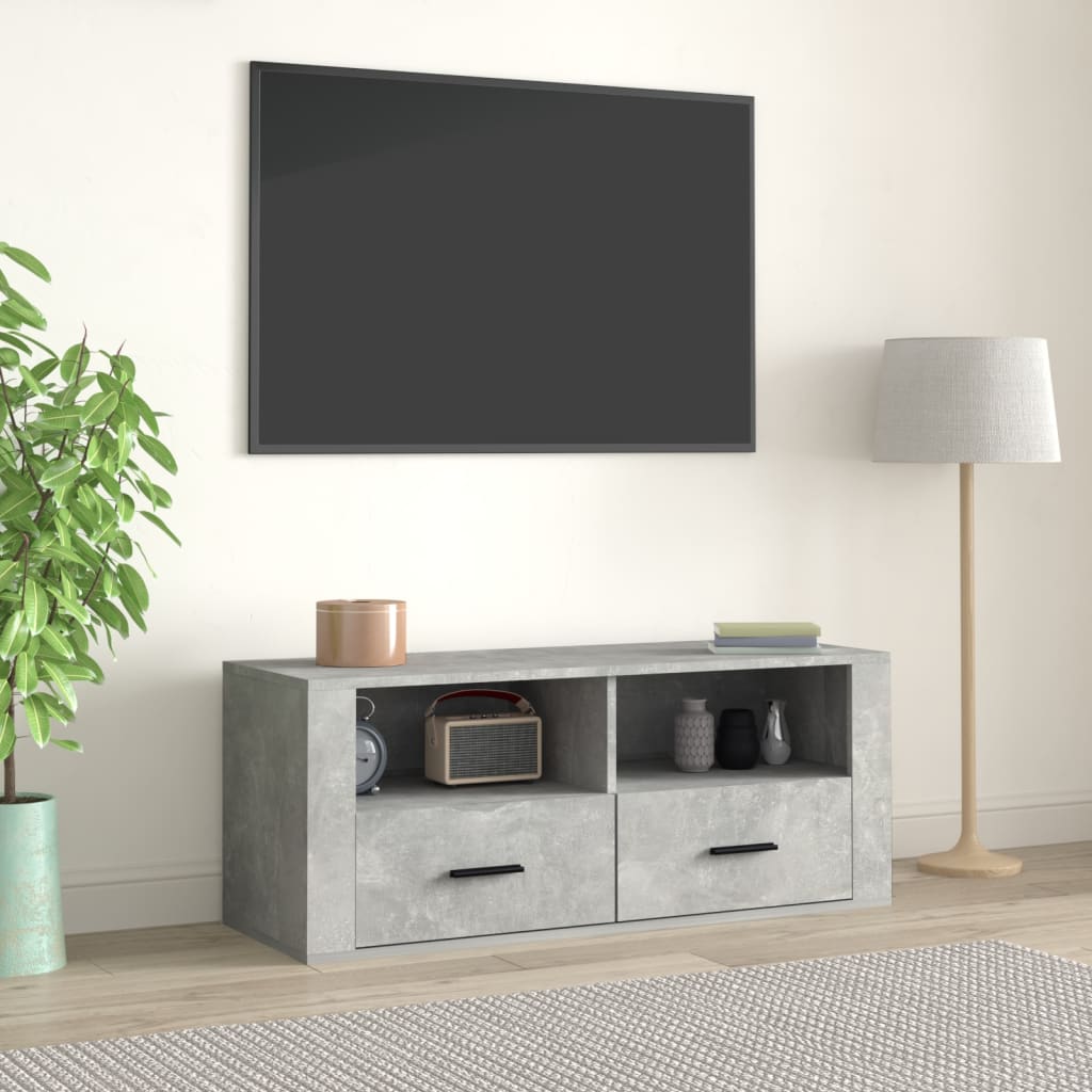 vidaXL TV skříňka betonově šedá 100x35x40 cm kompozitní dřevo