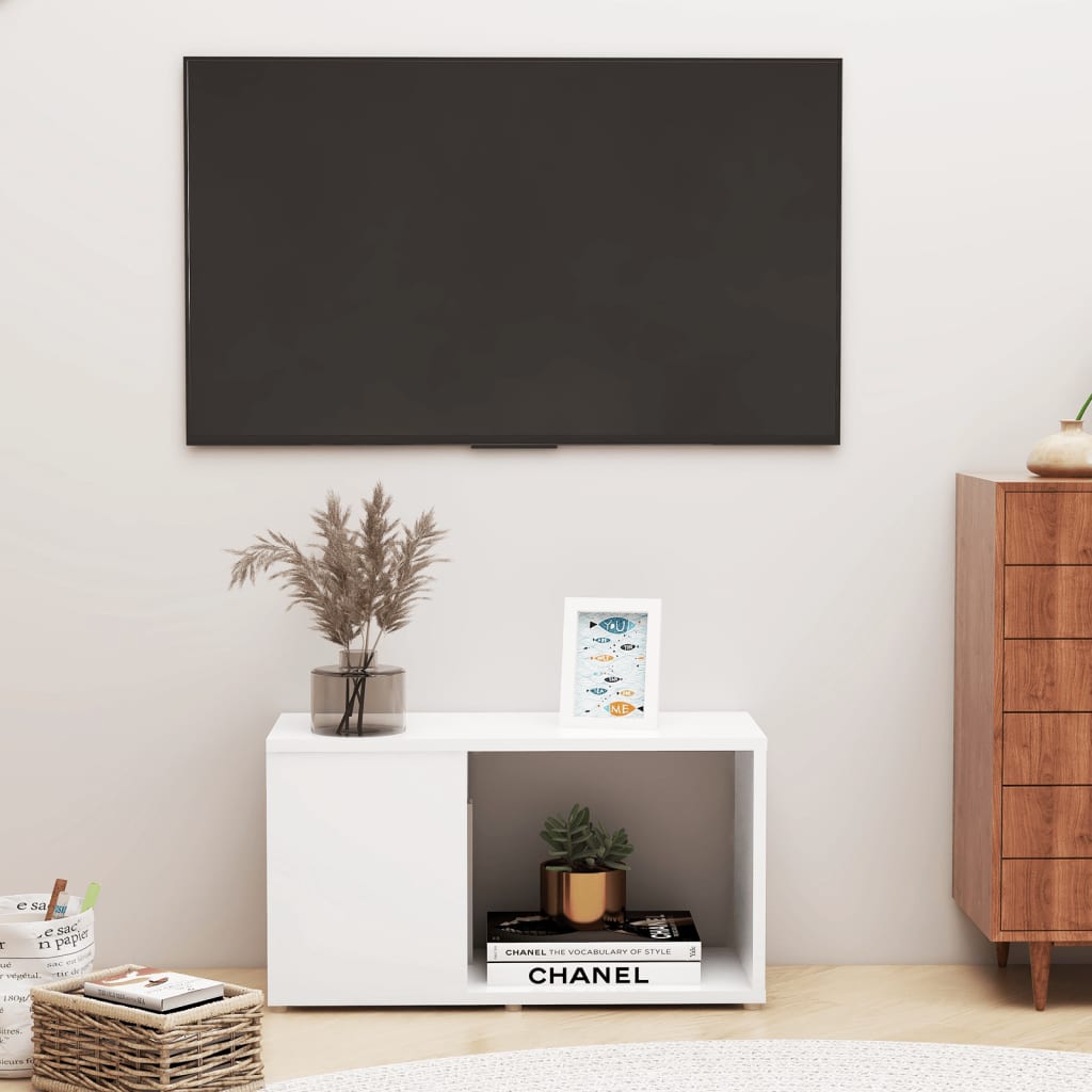 vidaXL TV skříňka bílá 60 x 24 x 32 cm dřevotříska