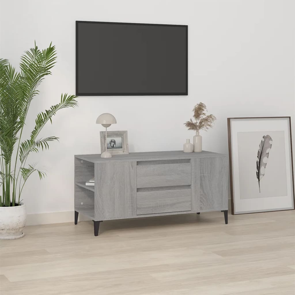 vidaXL TV skříňka šedá sonoma 102x44