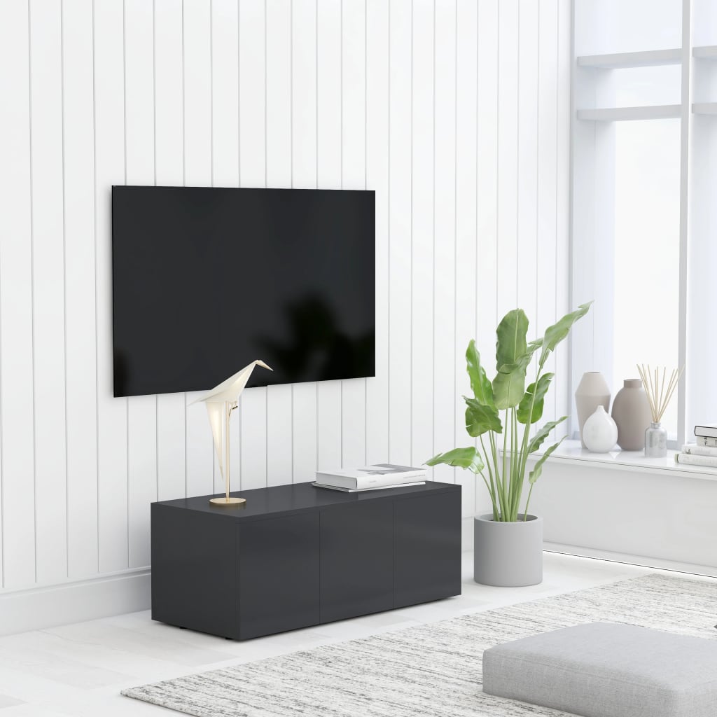 vidaXL TV stolek šedý 80 x 34 x 30 cm dřevotříska