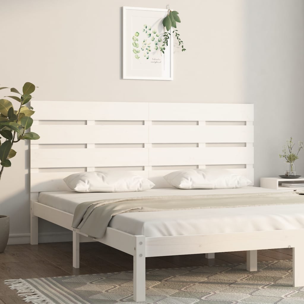 vidaXL Čelo postele bílé 160 x 3 x 80 cm masivní borovice