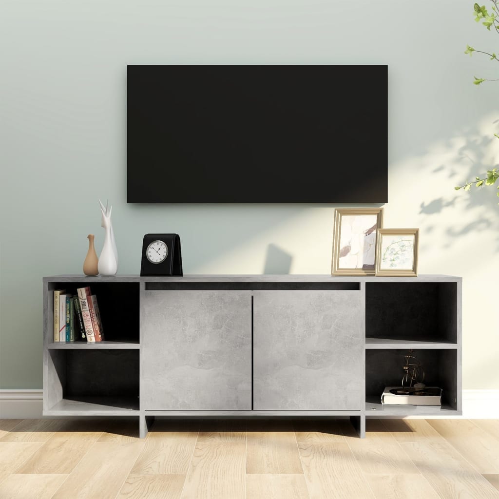 vidaXL TV stolek betonově šedý 130 x 35 x 50 cm dřevotříska