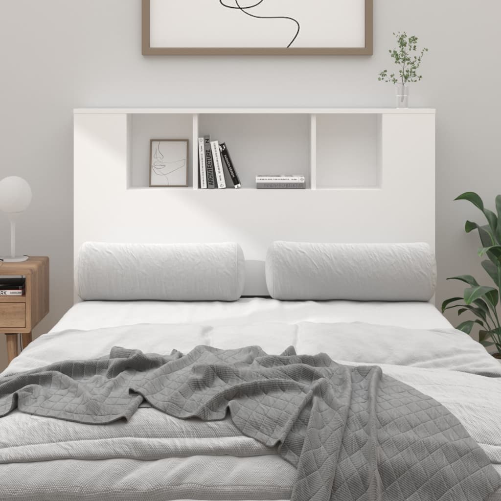 vidaXL Čelo postele s úložným prostorem bílé 120 x 18