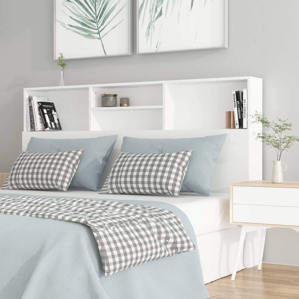 vidaXL Čelo postele s úložným prostorem bílé 160 x 19 x 103