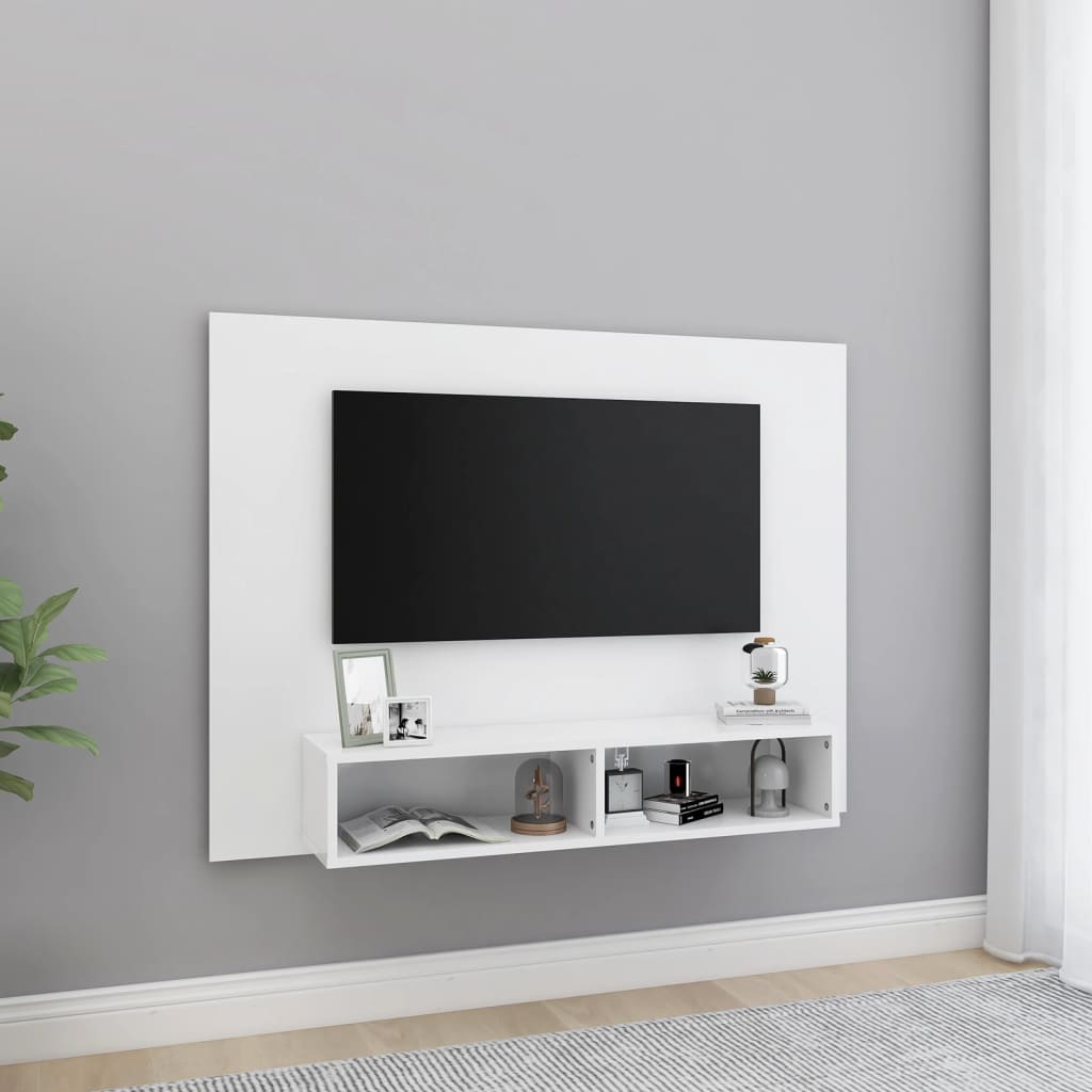 vidaXL Nástěnná TV skříňka bílá 120 x 23