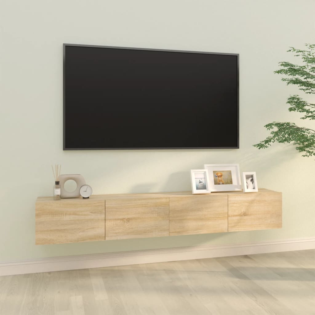 vidaXL Nástěnné TV skříňky 2 ks dub sonoma 100 x 30 x 30 cm kompozit