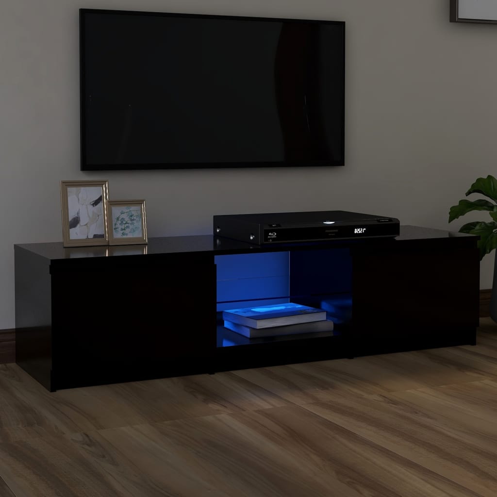 vidaXL TV skříňka s LED osvětlením černá 140 x 40 x 35