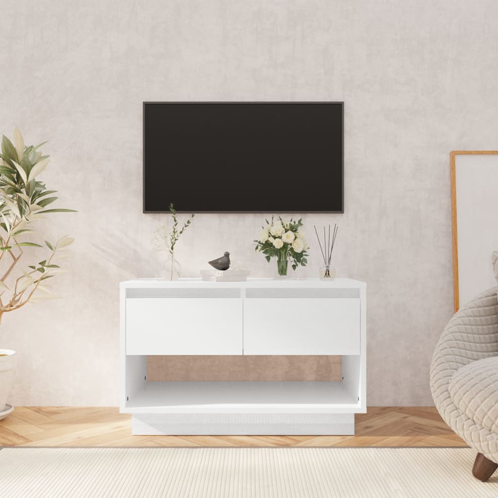 vidaXL TV stolek bílý s vysokým leskem 70 x 41 x 44 cm dřevotříska