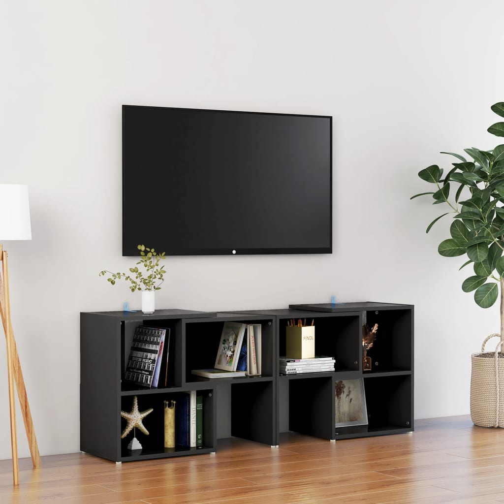 vidaXL TV stolek černý 104 x 30 x 52 cm dřevotříska